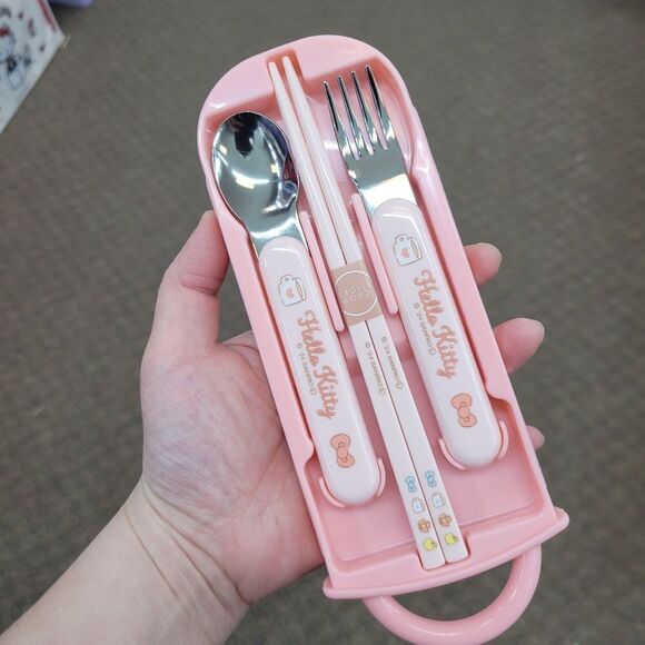 Brand New Japan Sanrio Hello Kitty Tableware Set Stainless Steel - Picture 2 of 10